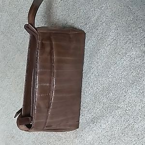 Eel skin brown bag